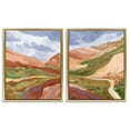 thumbnail image 1 of Stupell Industries Arizona Outlook Western Canyon Landscape & Nature Painting Gold Floater Framed Canvas Art Print Wall Art, 25 x 31, Set of 2, 1 of 9