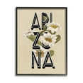 thumbnail image 1 of Stupell Industries Arizona State Flower Saguaro Blossom Typography Design Graphic Art Black Framed Art Print Wall Art, Design by Daphne Polselli, 1 of 5