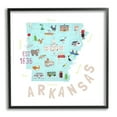 thumbnail image 1 of Stupell Industries Arkansas Landmark Doodles Map Travel & Places Painting Black Framed Art Print Wall Art, 1 of 7