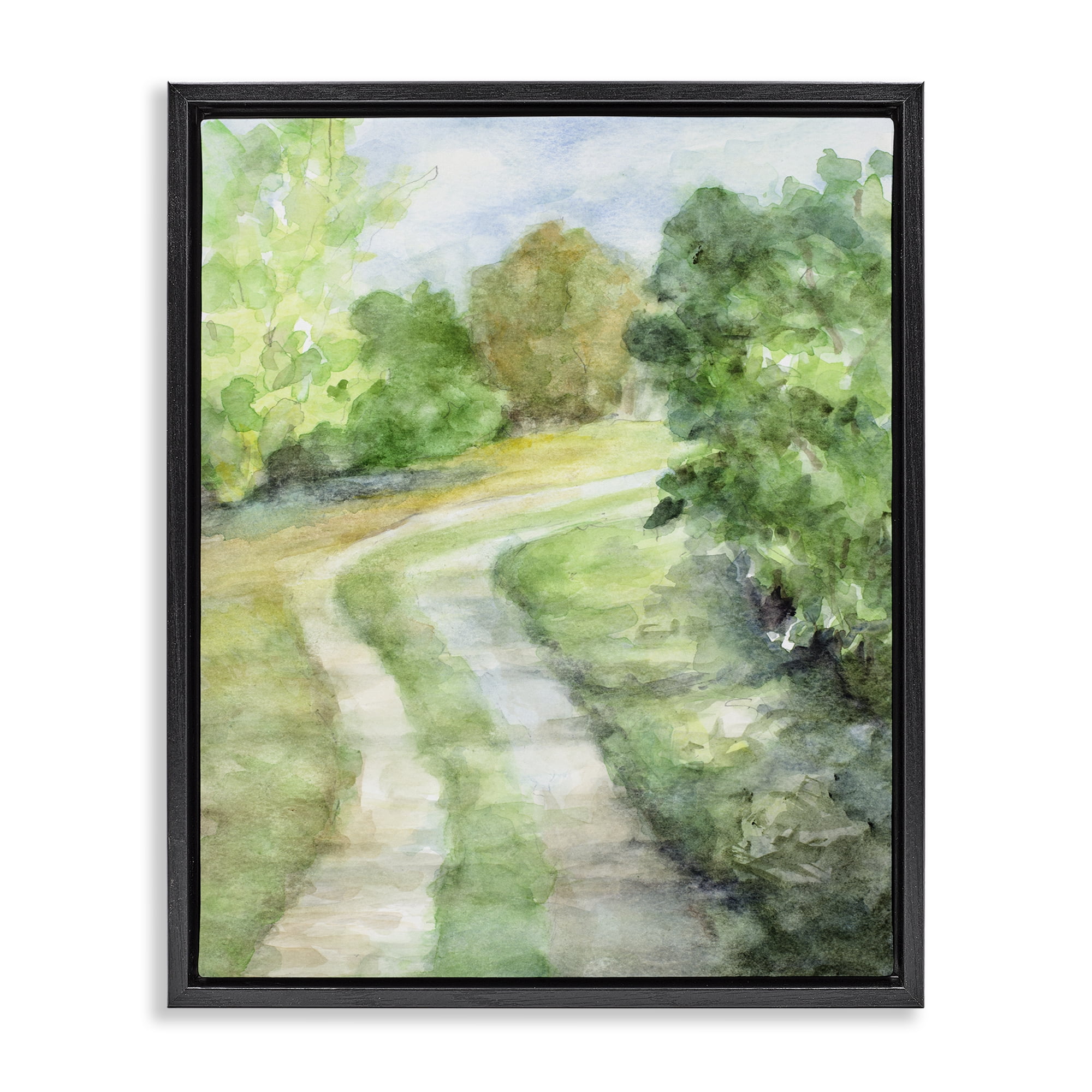 Stupell Industries Around The Bend Black Framed Floater Canvas Wall Art, design by Lanie Loreth