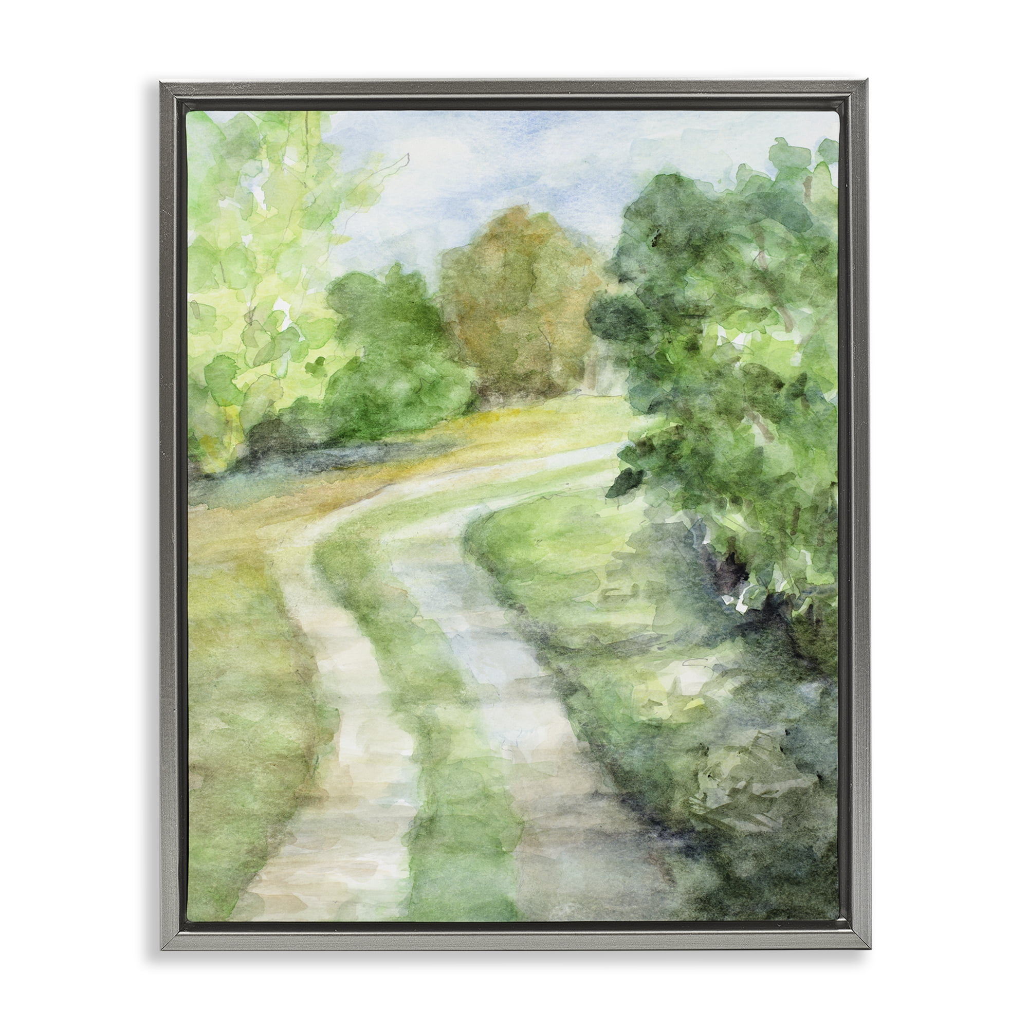 Stupell Industries Around The Bend Gray Framed Floater Canvas Wall Art, design by Lanie Loreth