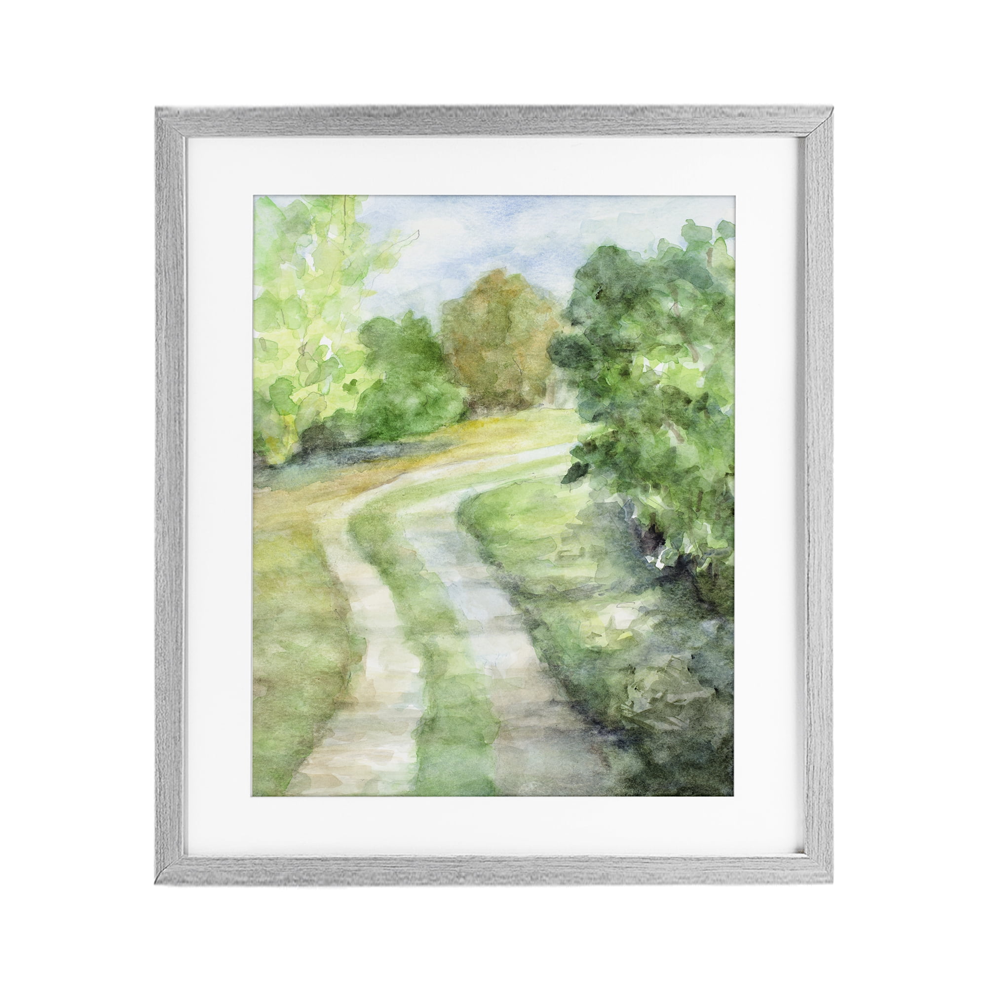 Stupell Industries Around The Bend Gray Framed Print Under Glass, design by Lanie Loreth