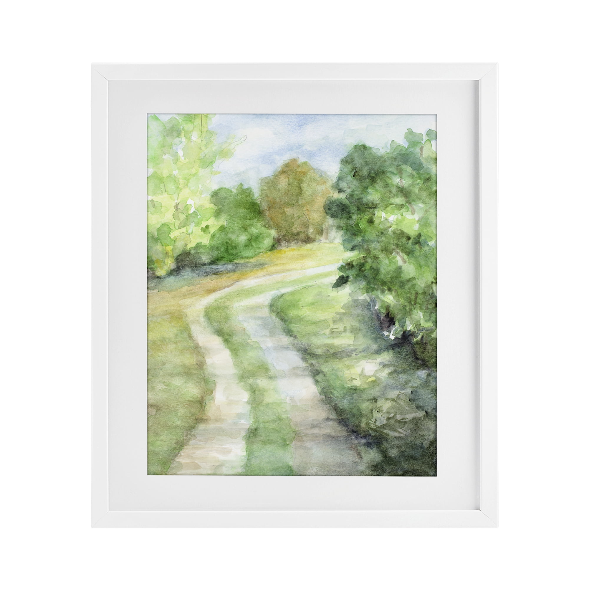 Stupell Industries Around The Bend White Framed Print Under Glass, design by Lanie Loreth