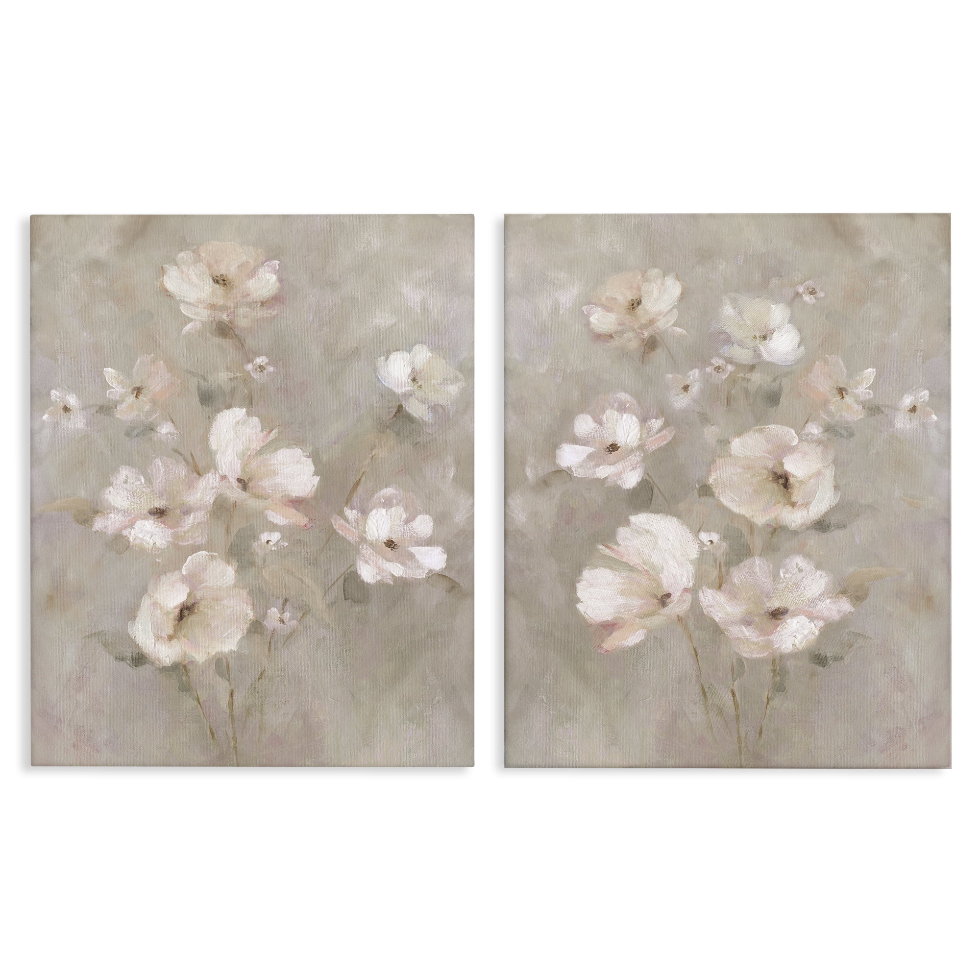 Stupell Industries Arranged Blush Blossoms 2 Piece Canvas Wall Art Set, design by Carol Robinson