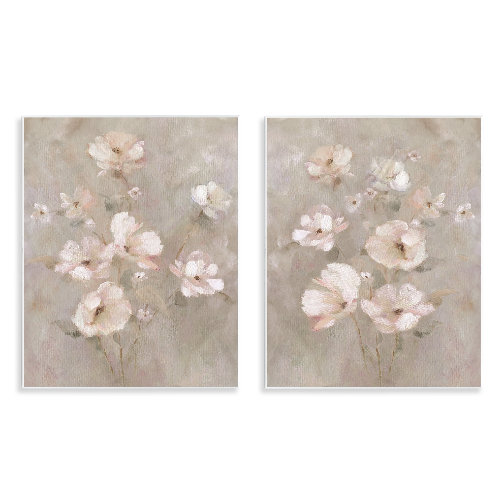 Stupell Industries Arranged Blush Blossoms 2 Piece Wall Plaque Art Set, design by Carol Robinson