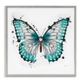 thumbnail image 1 of Stupell Industries Art Deco Blue Glam Butterfly Gray Framed Giclee Art, 24 x 24, by Amanda Greenwood, 1 of 7
