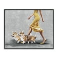 thumbnail image 1 of Stupell Industries Art Deco Chic Woman with Corgis Black Framed Giclee Art, 14 x 11, by Svetlana Aleynikova, 1 of 8