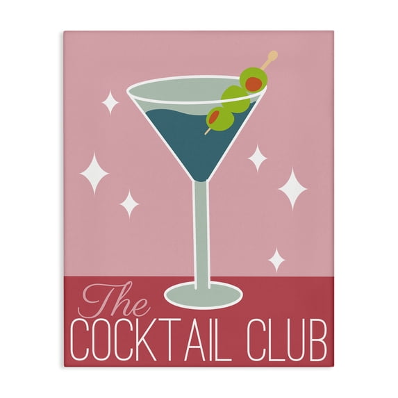Stupell Industries Art Deco Cocktail Club Typography Canvas Art, 30 x 40, by Anna Quach