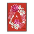 thumbnail image 1 of Stupell Industries Art Deco Floral Bloom Letter A Black Framed Giclee Art, 12 x 18, by Hannah Byatt, 1 of 8