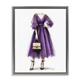thumbnail image 1 of Stupell Industries Art Deco Glam Purple Gown Gray Floating Frame Canvas Art, 17 x 21, by Amanda Greenwood, 1 of 8