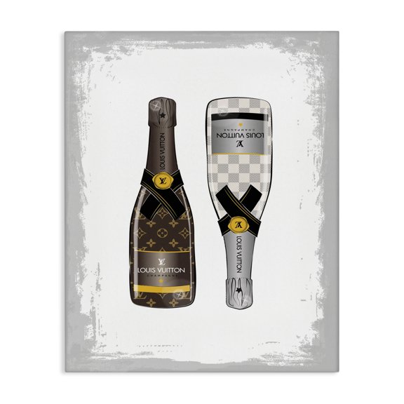 Stupell Industries Art Deco Patterned Champagne Bottles Canvas Art, 36 x 48, by Martina Pavlova