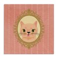 thumbnail image 1 of Stupell Industries Art Deco Peach Cat Portrait Canvas Art, 17 x 17, by Carrie Cantwell, 1 of 8