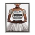 thumbnail image 1 of Stupell Industries Art Deco Trendy Girl with Books Gray Floating Frame Canvas Art, 17 x 21, by Amanda Greenwood, 1 of 8