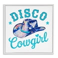 thumbnail image 1 of Stupell Industries Art Deco Turquoise Disco Cowgirl White Framed Giclee Art, 17 x 17, by Amanda Greenwood, 1 of 7