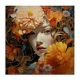 thumbnail image 1 of Stupell Industries Art Deco Woman & Scattered Blossoms Canvas Art, 17 x 17, by RB, 1 of 8