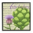 thumbnail image 1 of Stupell Industries Artichoke Blooming Florals Green Vegetable Traditional Script, 12 x 12, Designed by Sally Springer Griffith, 1 of 6