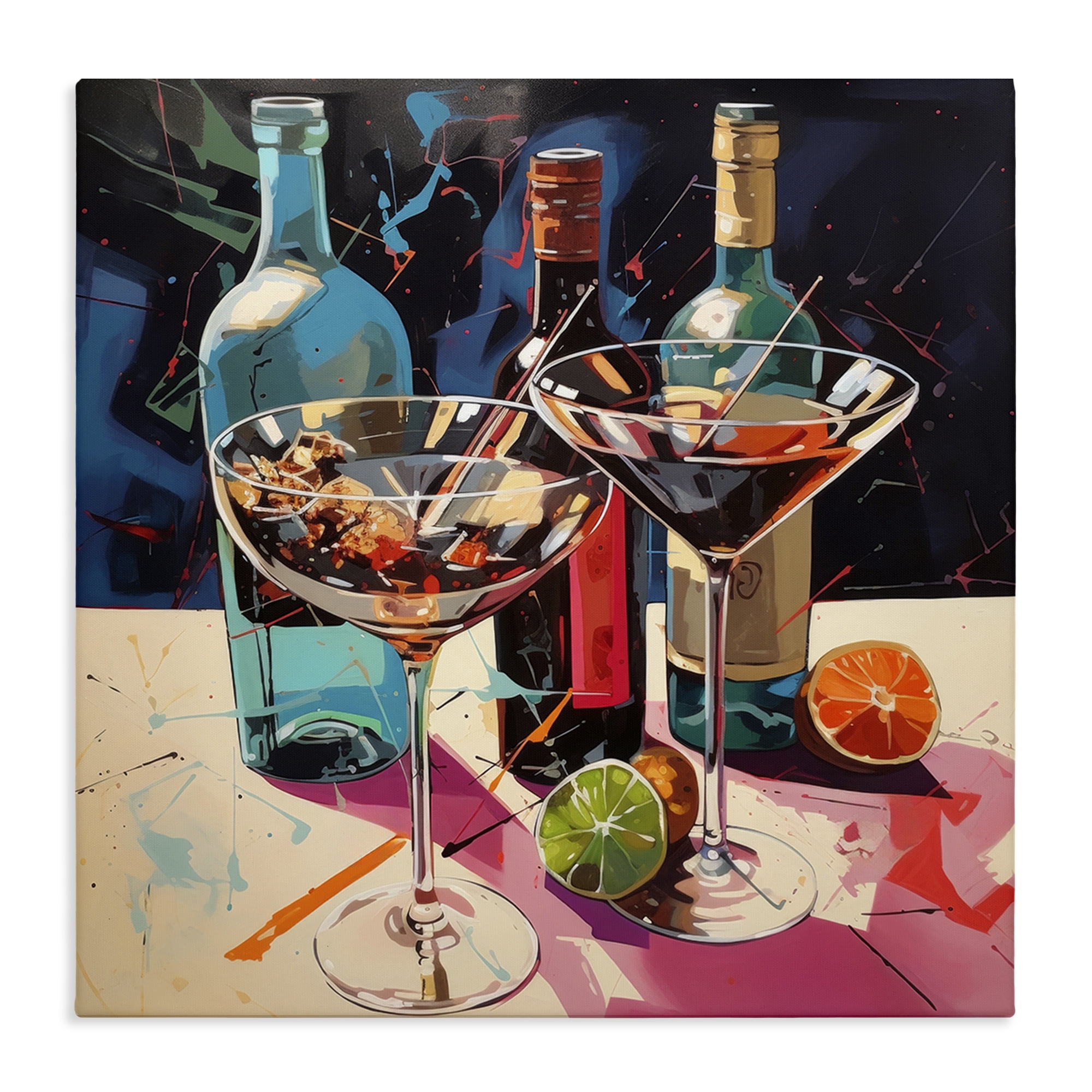 Stupell Industries Artsy Cocktails of Every Sip Canvas Wall Art, design by Lazar Studio