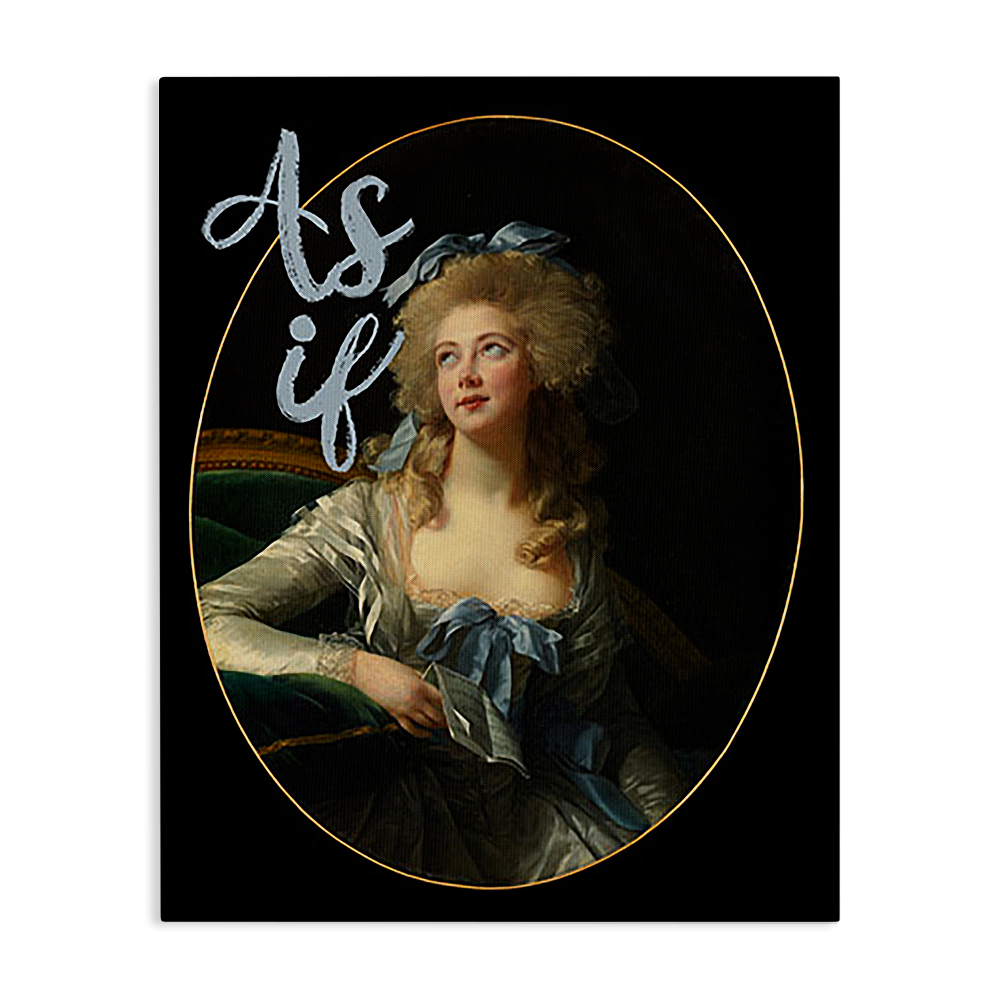 Stupell Industries As If Classical Portrait Novelty & Humor Painting Wrapped Canvas Art Print Wall Art, 24 x 30