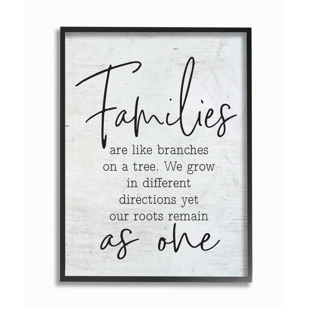 Stupell Industries As One Home Family Inspirational Word On Wood Texture Design Framed Giclee Texturized Art by Lettered and Lined