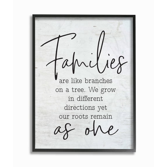Stupell Industries As One Home Family Inspirational Word On Wood Texture Design Framed Giclee Texturized Art by Lettered and Lined