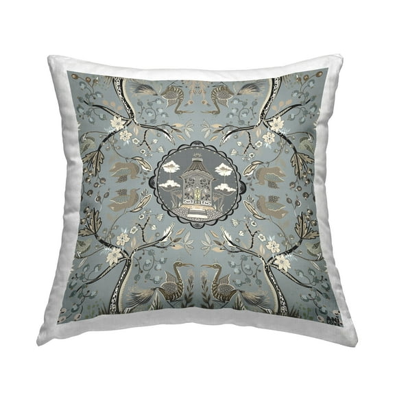 Stupell Industries Asian Inspired Garden Decorative Printed Throw Pillow Design by Ani Del Sol.