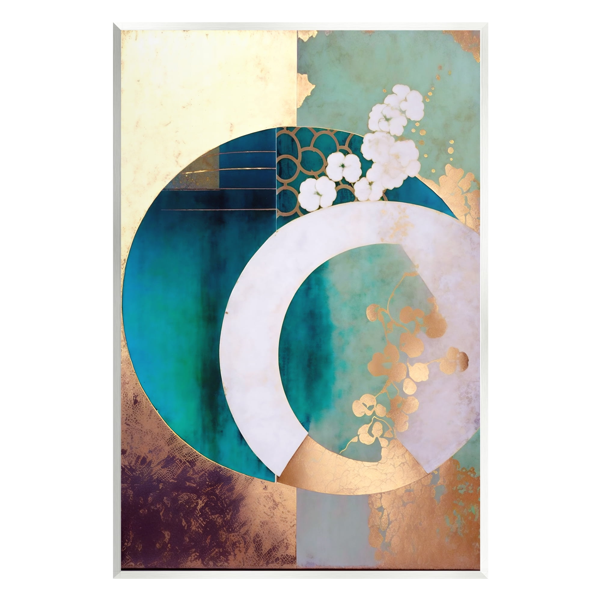 Stupell Industries Asian Moon Abstraction Abstract Painting Unframed Art Print Wall Art, 10 x 15
