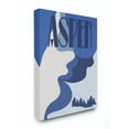 thumbnail image 1 of Stupell Industries Aspen Abstract Blue Mountain Design Canvas Wall Art by Daphne Polselli, 1 of 3