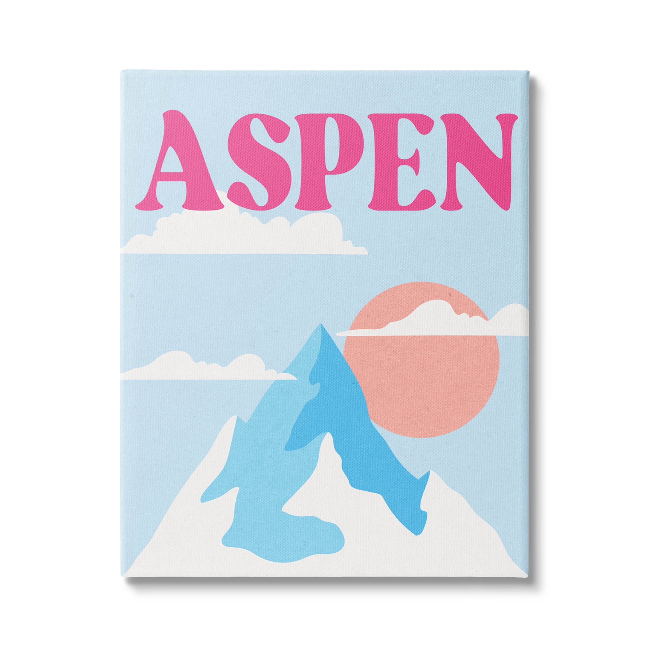 Stupell Industries Aspen Snowy Mountain Peak Graphic Art Gallery Wrapped Canvas Print Wall Art, Design by Lil' Rue