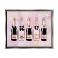 thumbnail image 1 of Stupell Industries Assorted Champagne Bottles Trendy Pink Paint Splatter Graphic Art Luster Gray Floating Framed Canvas Print Wall Art, Design by Martina Pavlova, 1 of 9