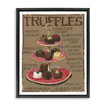 Stupell Industries Assorted Chocolate Truffles Food & Beverage Painting Black Floater Framed Art Print Wall Art, 17 x 21