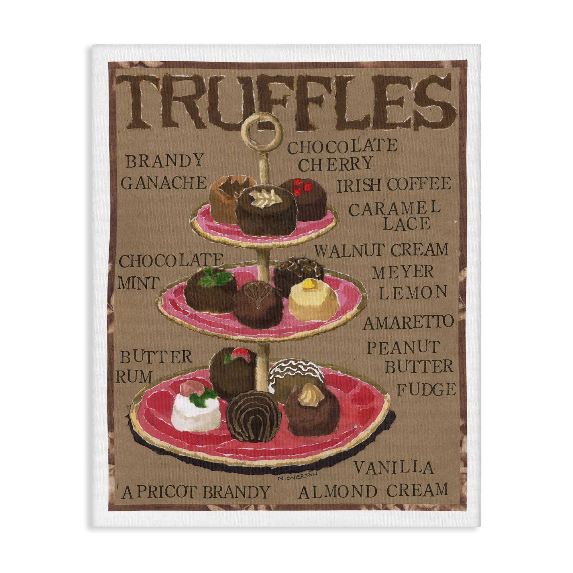 Stupell Industries Assorted Chocolate Truffles Food & Beverage Painting Gallery Wrapped Canvas Art Print Wall Art, 30 x 40