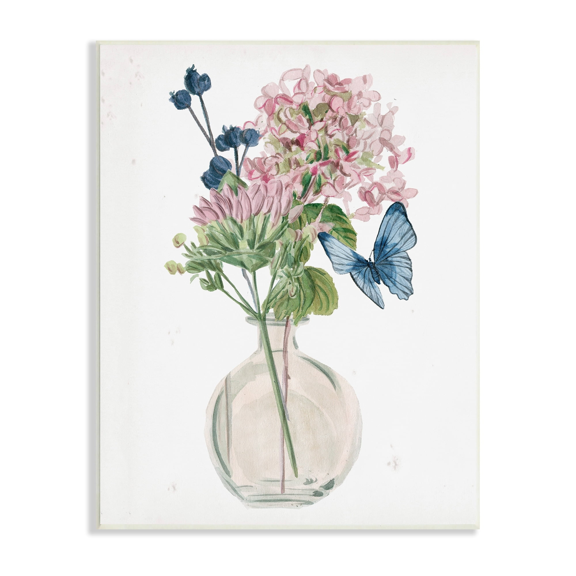 Stupell Industries Assorted Corn Lilies Flower Blossoms Butterfly Bouquet ,10 x 15, Design by Melissa Wang