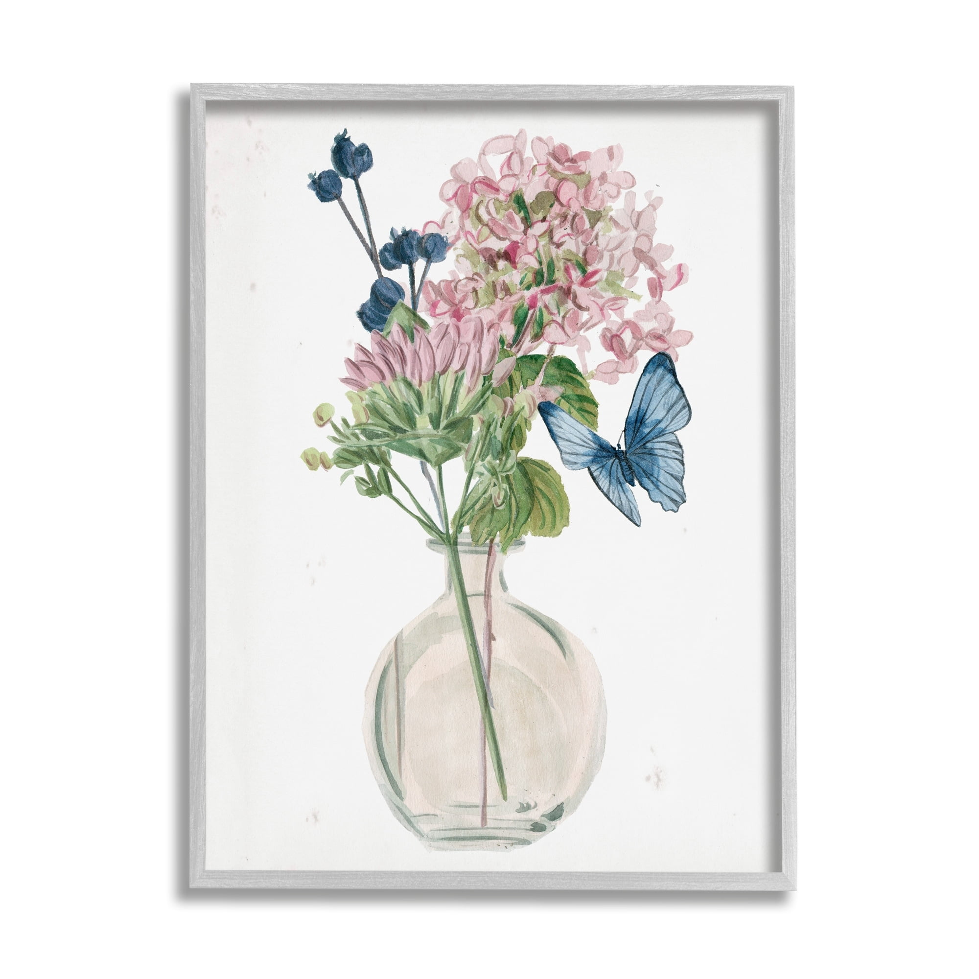 Stupell Industries Assorted Corn Lilies Flower Blossoms Butterfly Bouquet ,11 x 14, Design by Melissa Wang