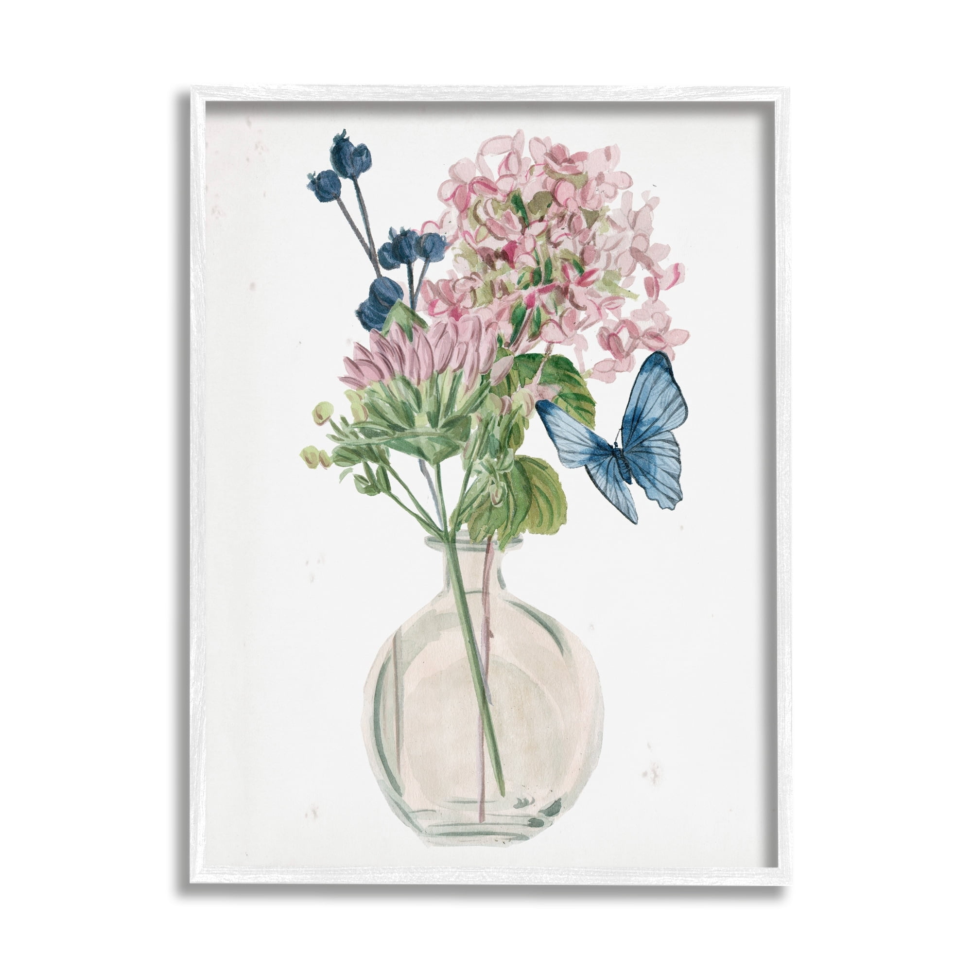 Stupell Industries Assorted Corn Lilies Flower Blossoms Butterfly Bouquet ,16 x 20, Design by Melissa Wang