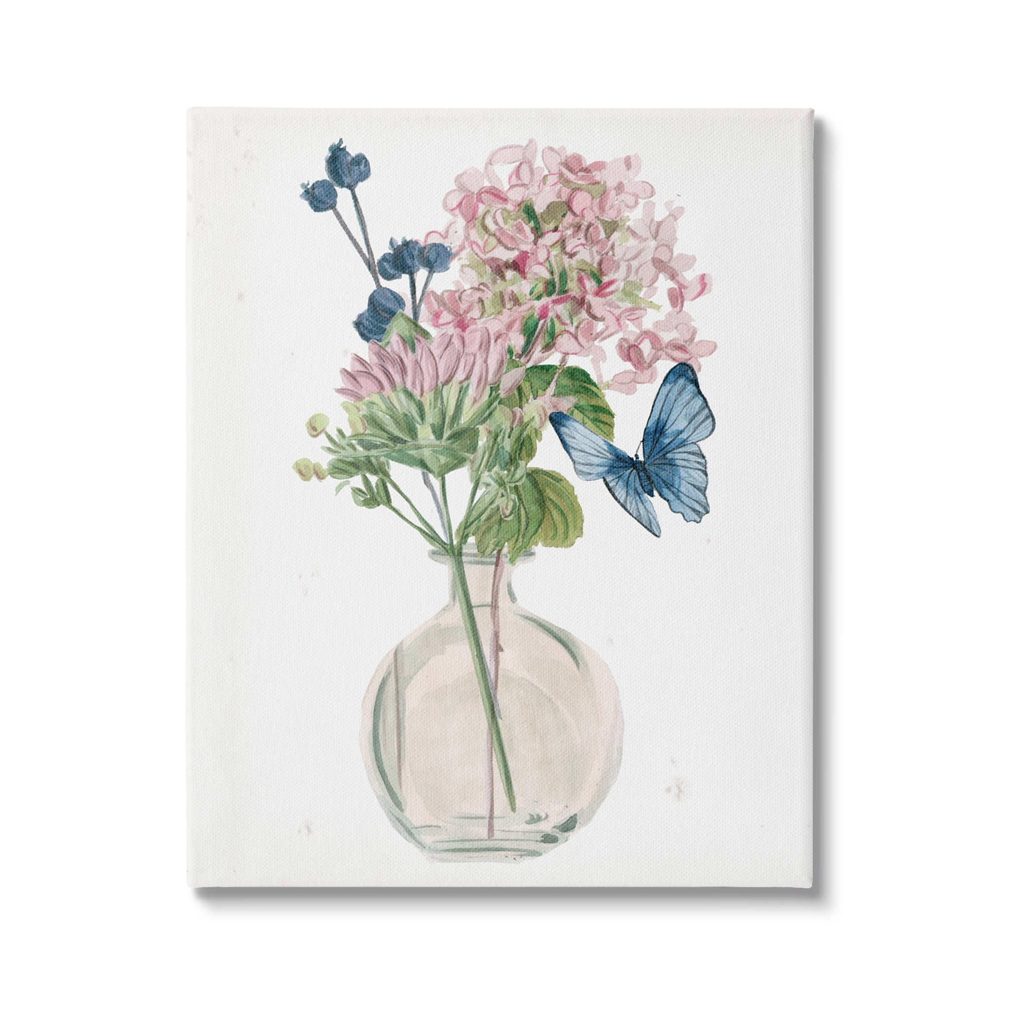 Floral Bouquet with Butterfly Canvas Wall Art, 16 x 20