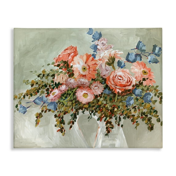 Stupell Industries Assorted Rose Bouquet Canvas Wall Art design by Annie Quigley, 16 x 20