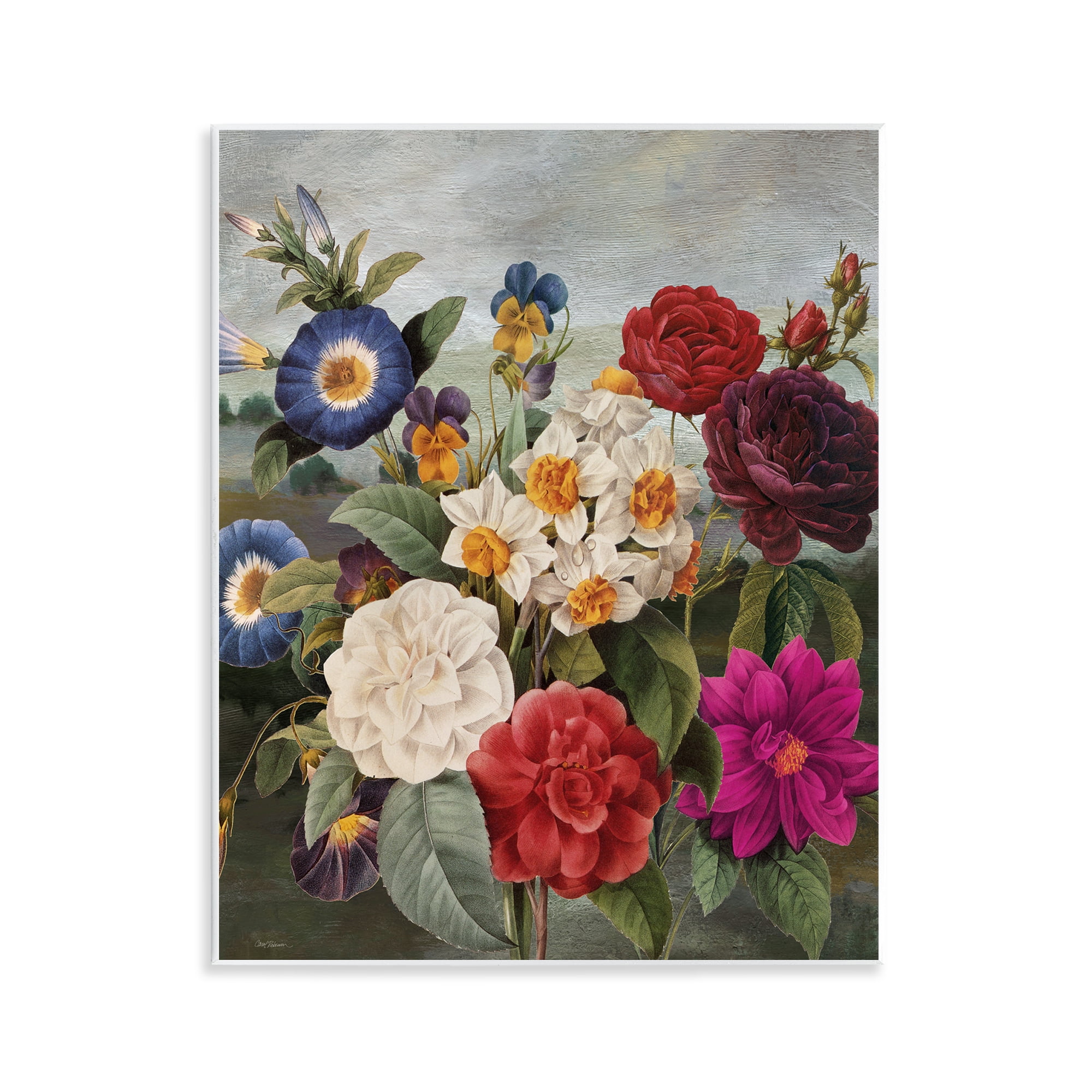 Stupell Industries Assorted Vintage Blooms Botanical & Floral Painting Unframed Art Print Wall Art, 11 x 14