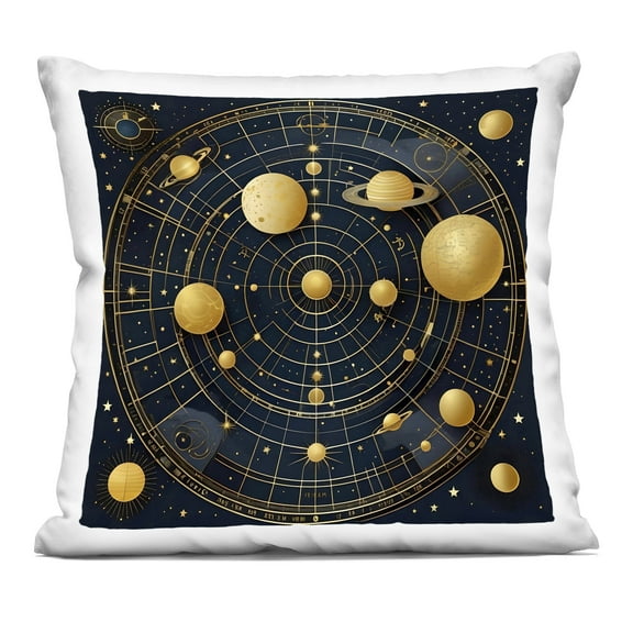 Stupell Industries Astral Planets in Solar System Design by Tabz Jones Throw Pillow
