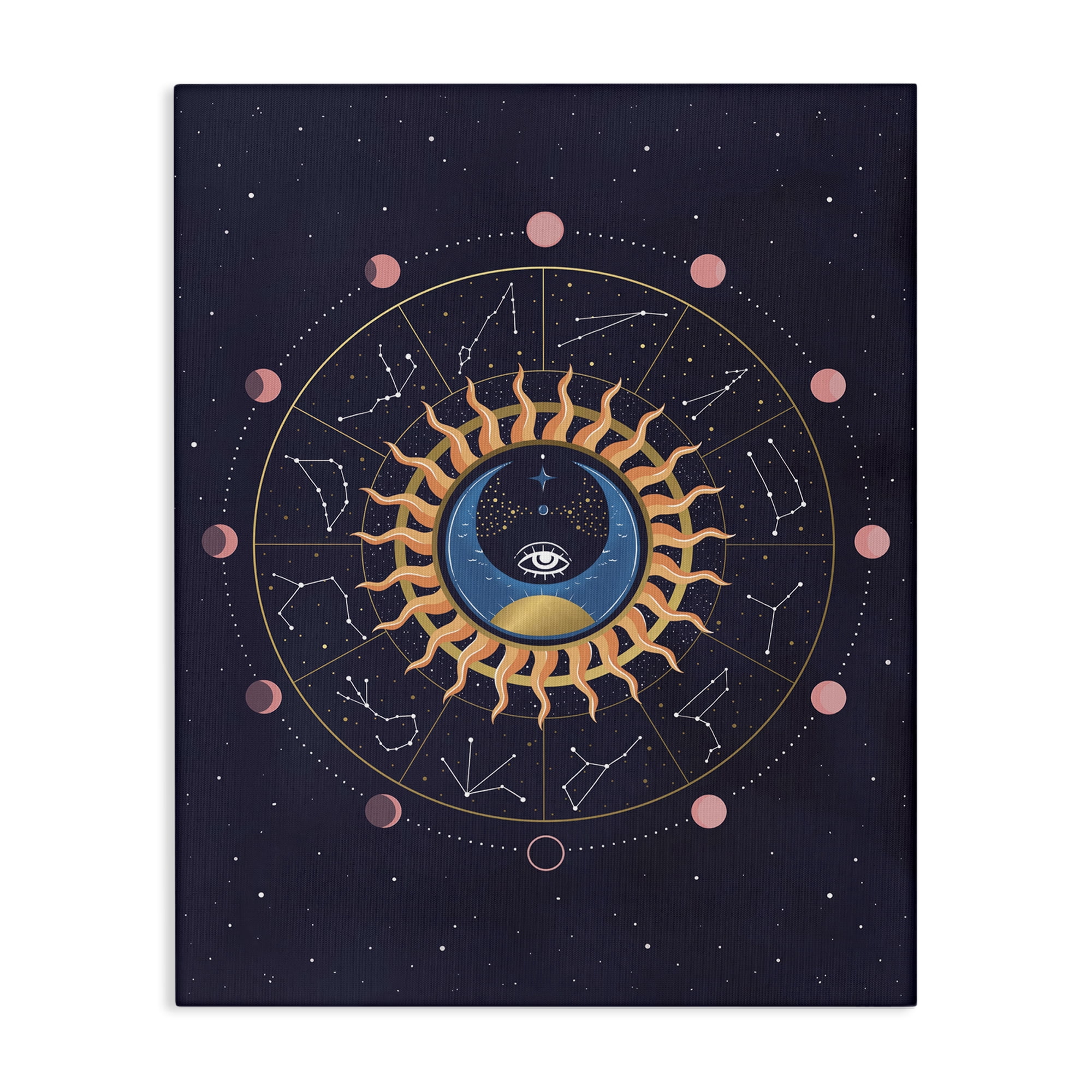 Stupell Industries Astrology Zodiac Constellations Astrology & Stars Painting Wrapped Canvas Art Print Wall Art, 24 x 30