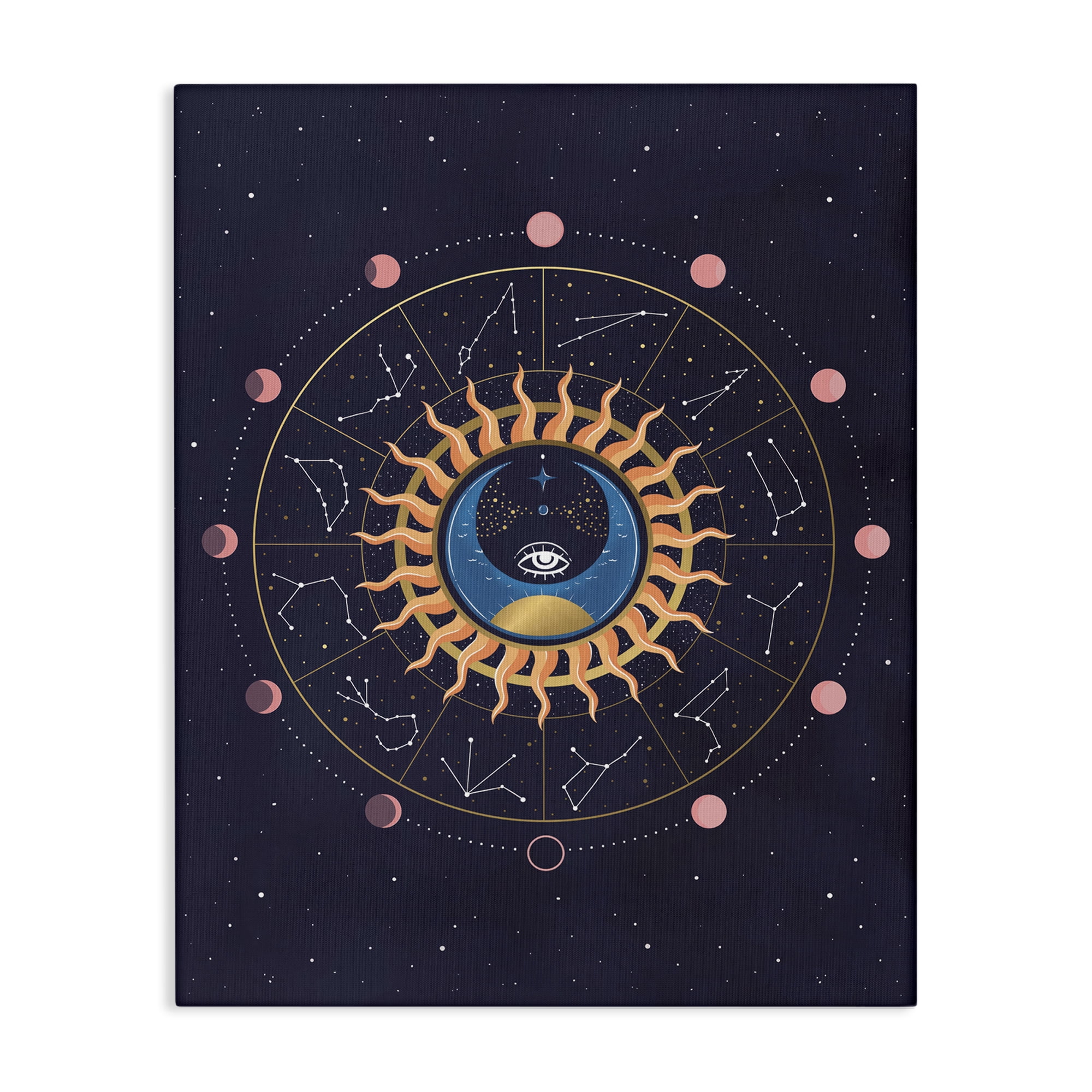 Stupell Industries Astrology Zodiac Constellations Astrology & Stars Painting Wrapped Canvas Art Print Wall Art, 30 x 40