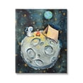 thumbnail image 1 of Stupell Industries Astronaut Camping Moon Whimsical Stars Outer Space Canvas Wall Art, 16 x 20, Design by Rachel Nieman, 1 of 5