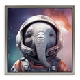 thumbnail image 1 of Stupell Industries Astronaut Elephant Portrait Animals & Insects Painting Gray Floater Framed Canvas Art Print Wall Art, 18 x 18, 1 of 9