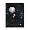 thumbnail image 1 of Stupell Industries Astronaut Hanging Stars Outer Space Ladder to Moon Graphic Art Framed Art Print Wall Art, 11x14, By Rachel Nieman, 1 of 8