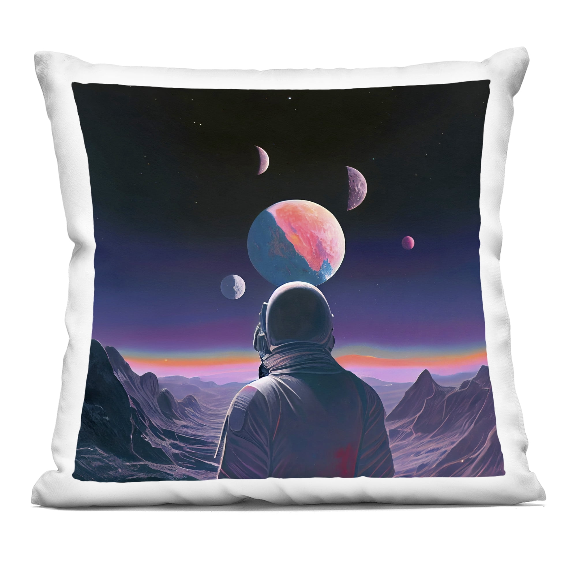 Stupell Industries Astronaut & Purple Toned Terrain Decorative Printed Throw Pillow, design by Sasha