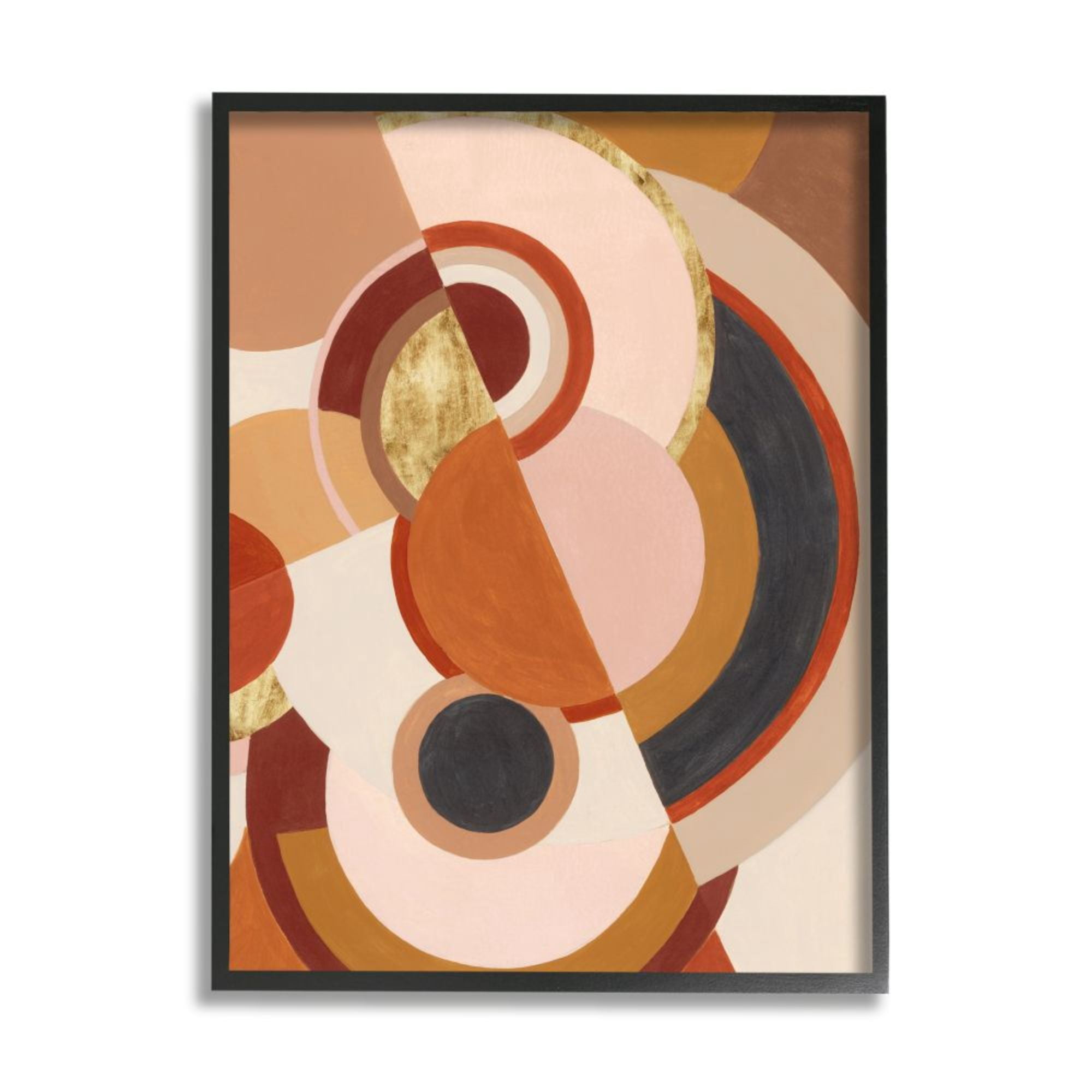 Stupell Industries Asymmetric Abstract Circles Pink Brown Design Design by Grace Popp