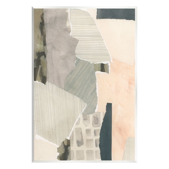 Stupell Industries Asymmetric Neutral Patterns Abstract Painting Unframed Art Print Wall Art, 10 x 15