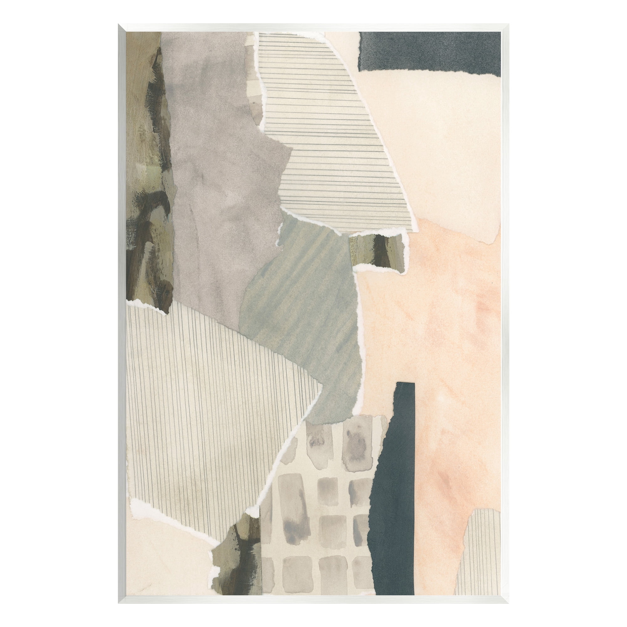 Stupell Industries Asymmetric Neutral Patterns Abstract Painting Unframed Art Print Wall Art, 13 x 19