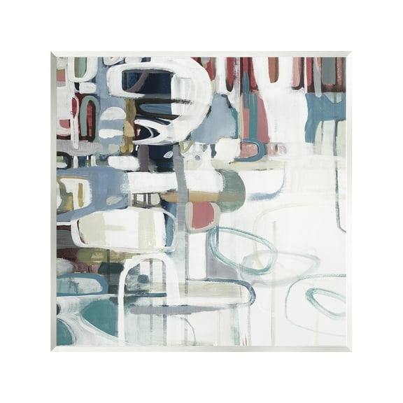 Stupell Industries Asymmetrical Abstract Forms Abstract Painting Unframed Art Print Wall Art, 12 x 12