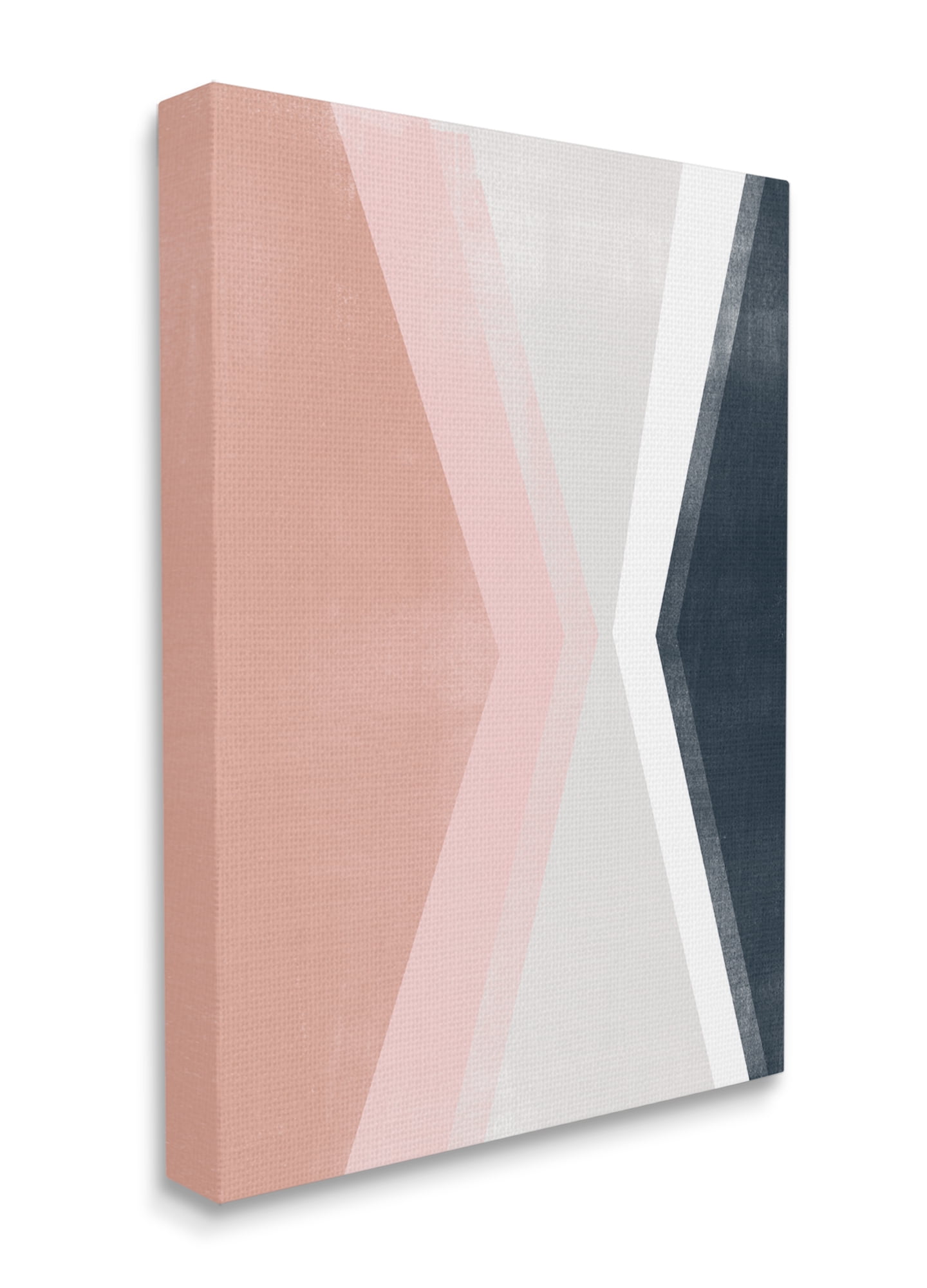 Stupell Industries Asymmetrical Angles Mirrored Pink Blue Shape Abstraction Canvas Wall Art, 24 x 30, Design by June Erica Vess