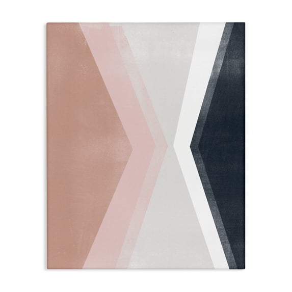Stupell Industries Modern Asymmetrical Angles Mirrored Pink Blue Shape Abstraction Canvas Art, 30 x 40, by June Erica Vess